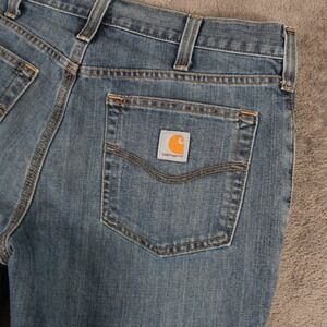 Carhartt Jeans Mens 33x31 Holter Relaxed Fit Blue Denim Workwear Rugged Classic